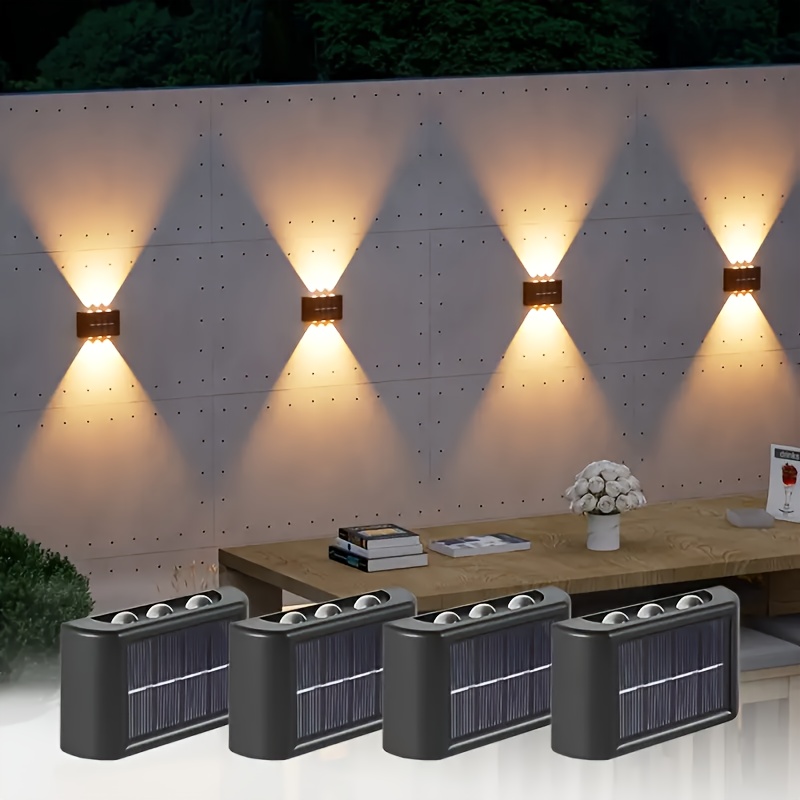 Solar Garden Light - LEDソーラーライト 屋外防水 ソーラーウォールランプ 上下発光 ガーデンフェンス装飾用 ソーラー式ウォールランプ
