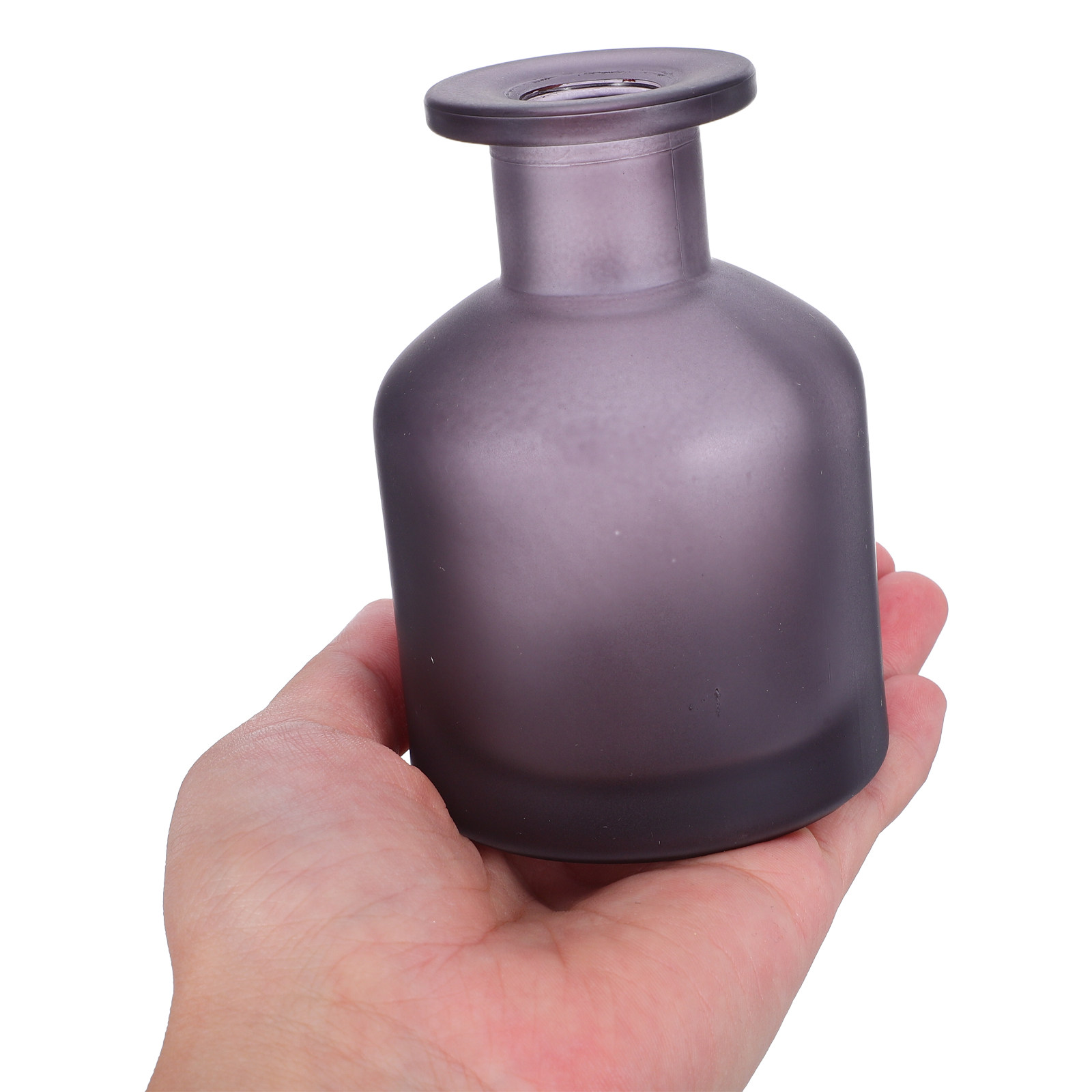 Reusable Bottle - 2個入り ガラス製ディフューザーボトル ダークグレー 詰め替え可能 空のアロマ容器 再利用可能なリードディフューザー用ジャー
