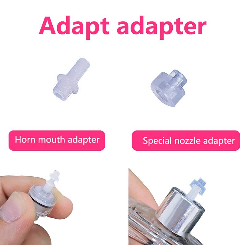Reusable Bottle - 香水ボトル用アダプター2個入り。角口ノズルコネクターで、詰め替えや香水の分配に便利。旅行用や香水収集家向けで、液漏れを防ぎます。
