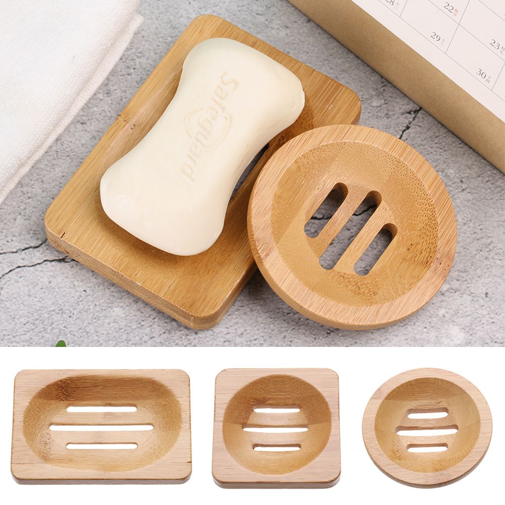 Bamboo Cutlery - 木製石鹸皿,ポータブル木製石鹸皿,バスソープホルダー,シャワー石鹸ホルダー,収納ボックス,竹排水ボックス