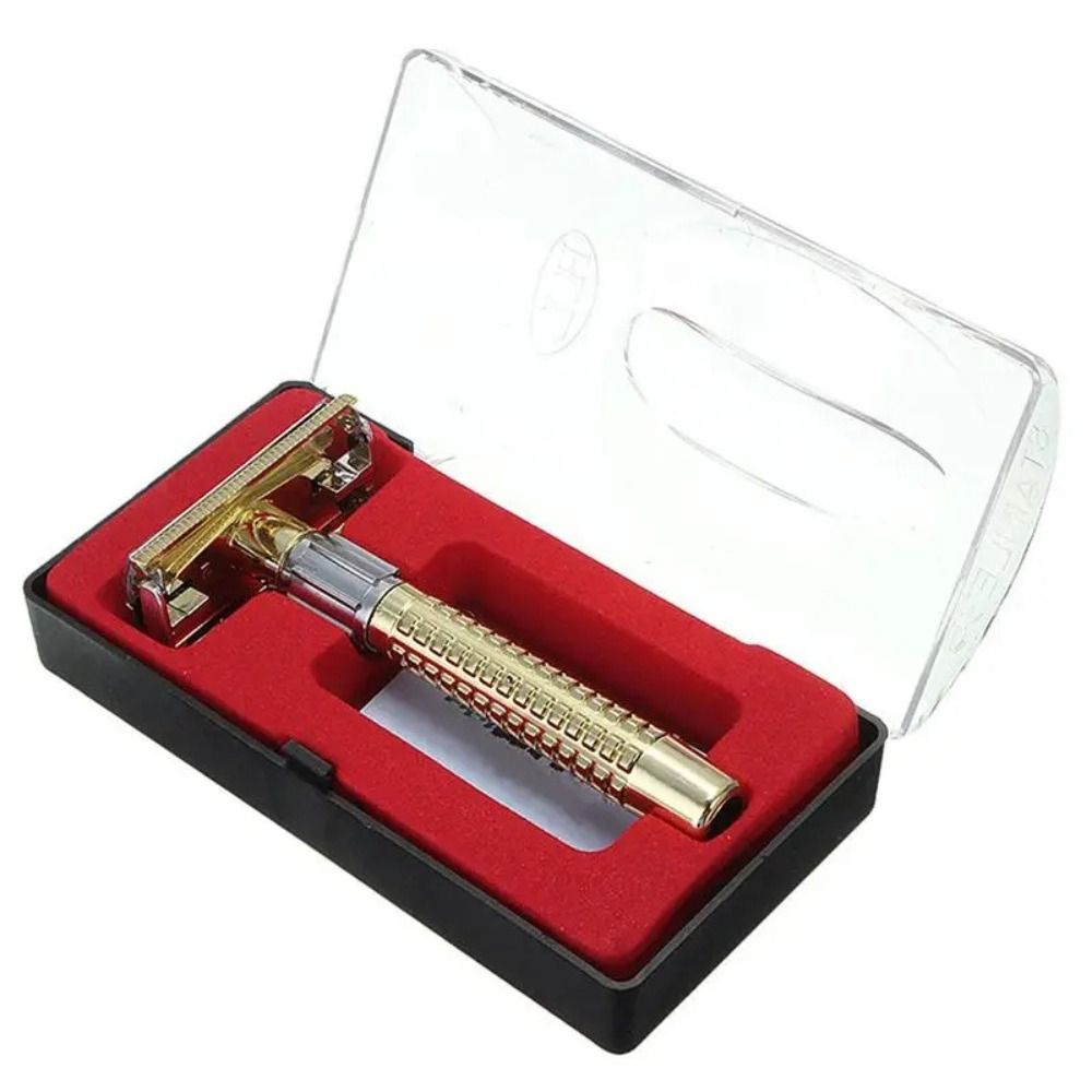 精巧なレトロデザインの安全カミソリ ステンレス製両刃シェービ - Safety Razor Handle のレビューと価格