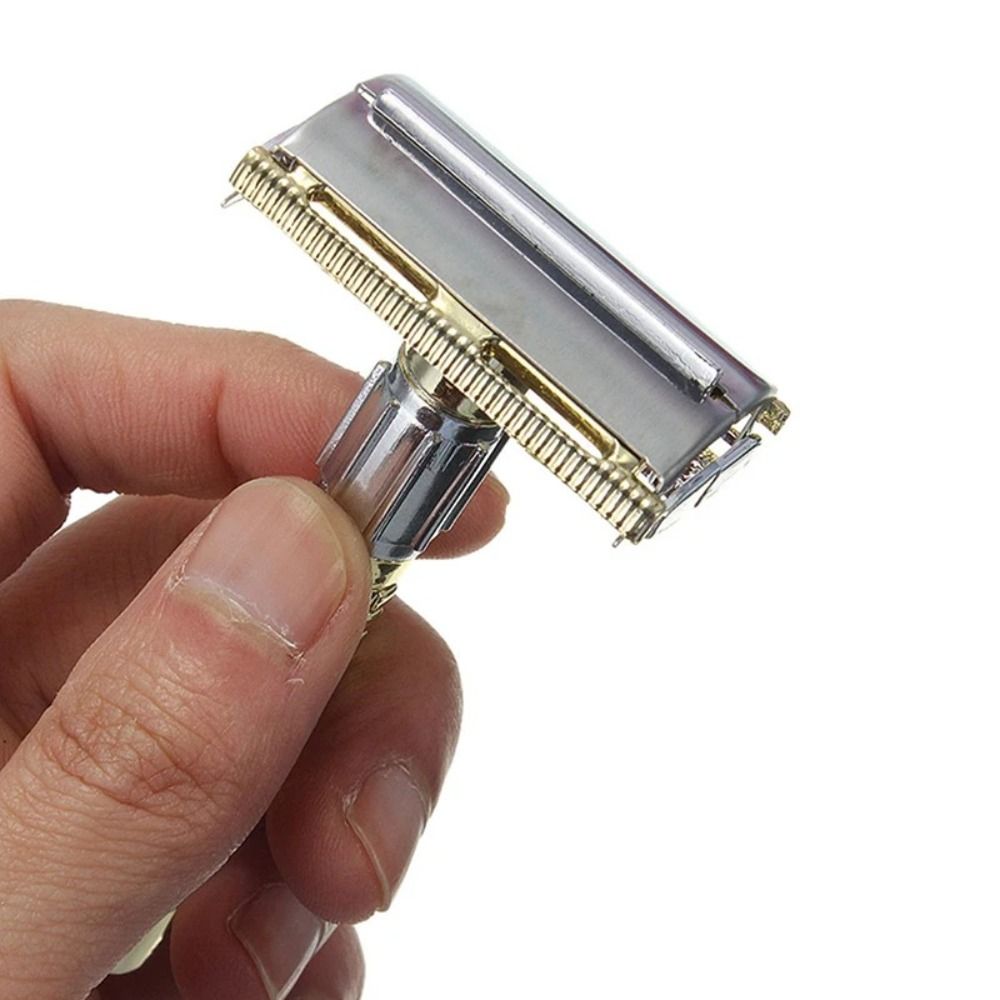 精巧なレトロデザインの安全カミソリ ステンレス製両刃シェービ - Safety Razor Handle のレビューと価格