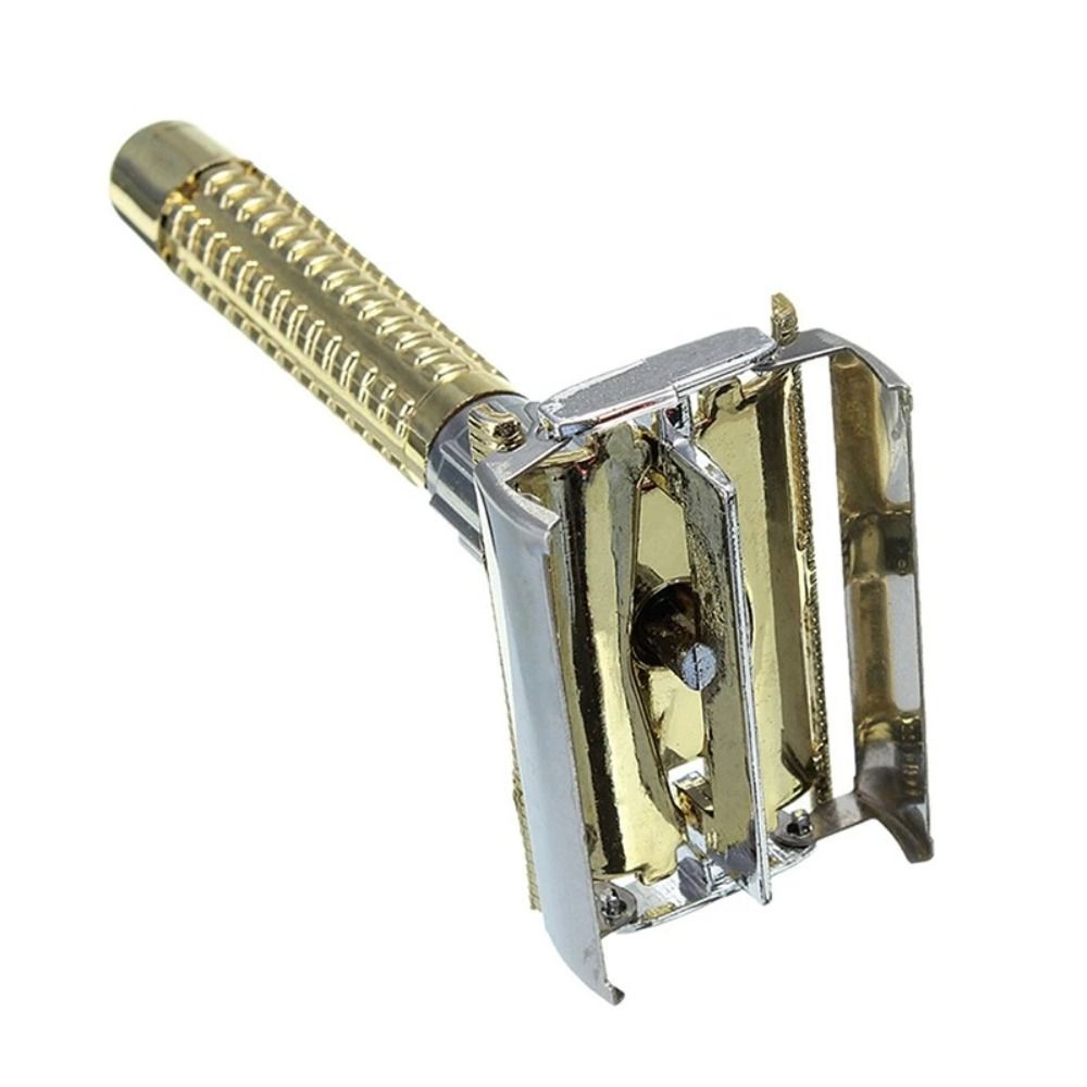 精巧なレトロデザインの安全カミソリ ステンレス製両刃シェービ - Safety Razor Handle のレビューと価格