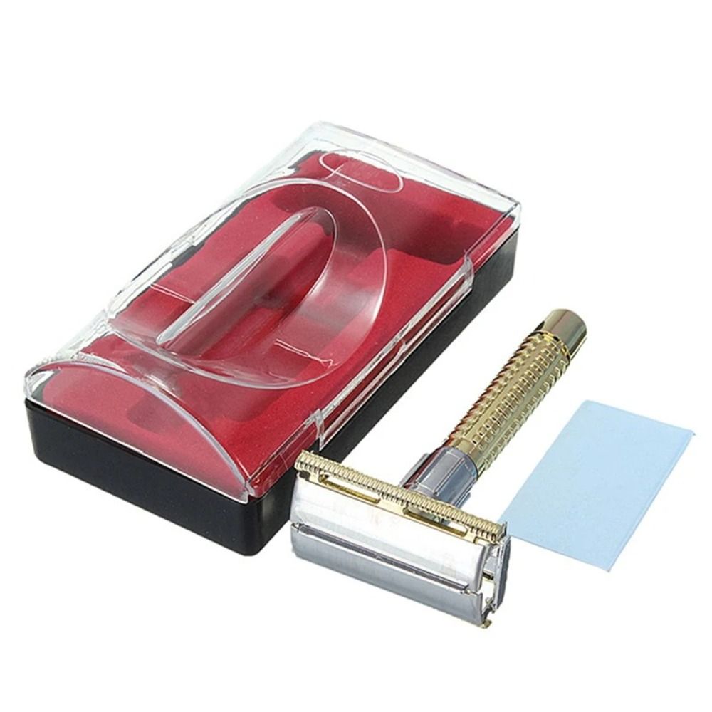精巧なレトロデザインの安全カミソリ ステンレス製両刃シェービ - Safety Razor Handle のレビューと価格