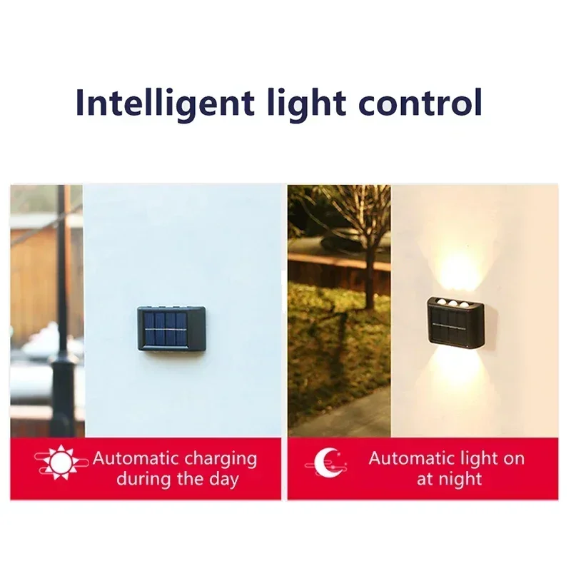 LEDソーラーライト 屋外防水 ソーラーウォールランプ 上下 - Solar Garden Light のレビューと価格