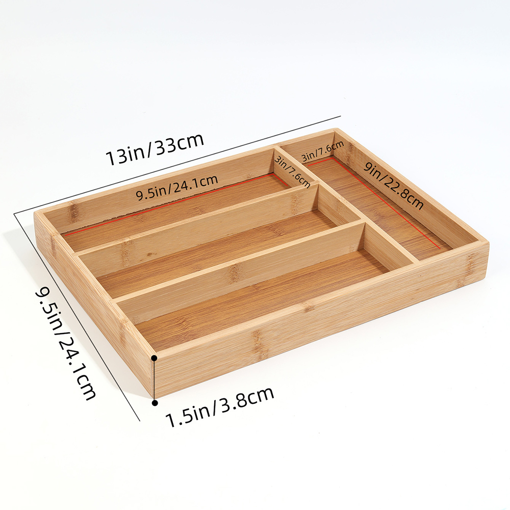 竹カトラリー分割収納トレイラックきちんとしたエレガントなキッ - Bamboo Cutlery のレビューと価格