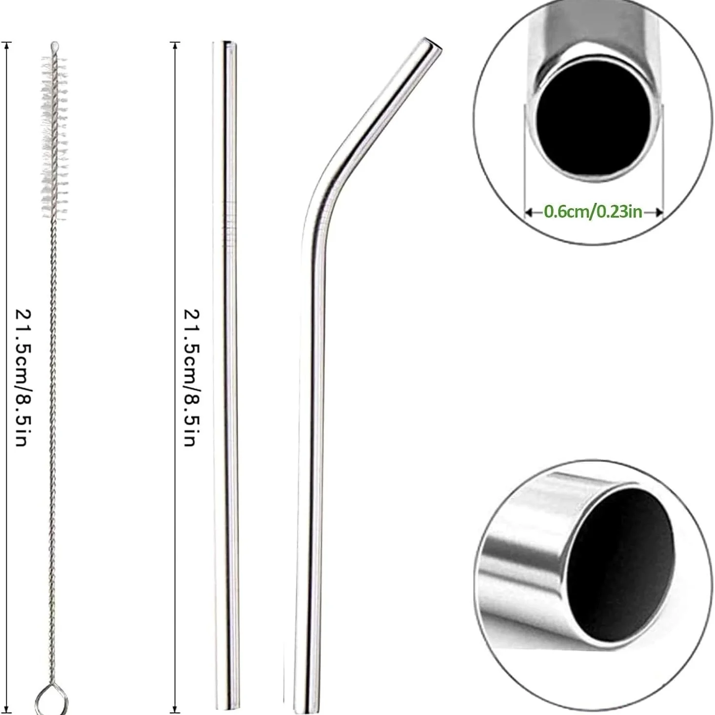 100 個ステンレス鋼ストロー耐久性飲料ストローフルーツジュ - Reusable Straw のレビューと価格