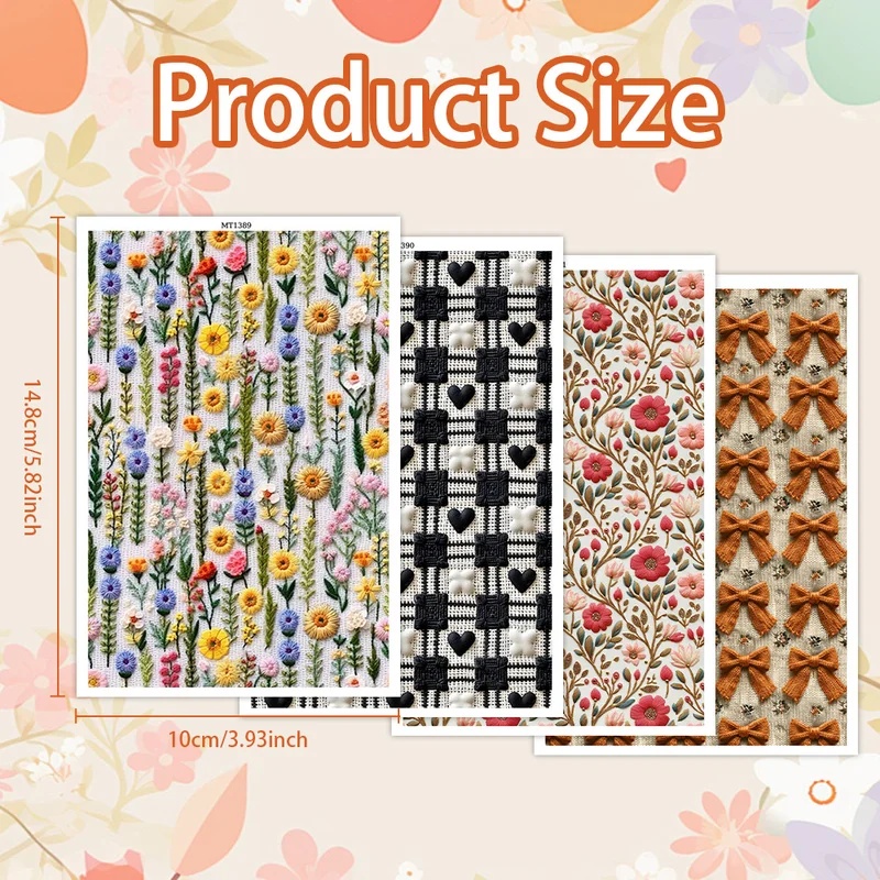 カラフルな花柄のポリマークレイ転写紙。水溶性接着剤を使用した - Beeswax Wrap のレビューと価格