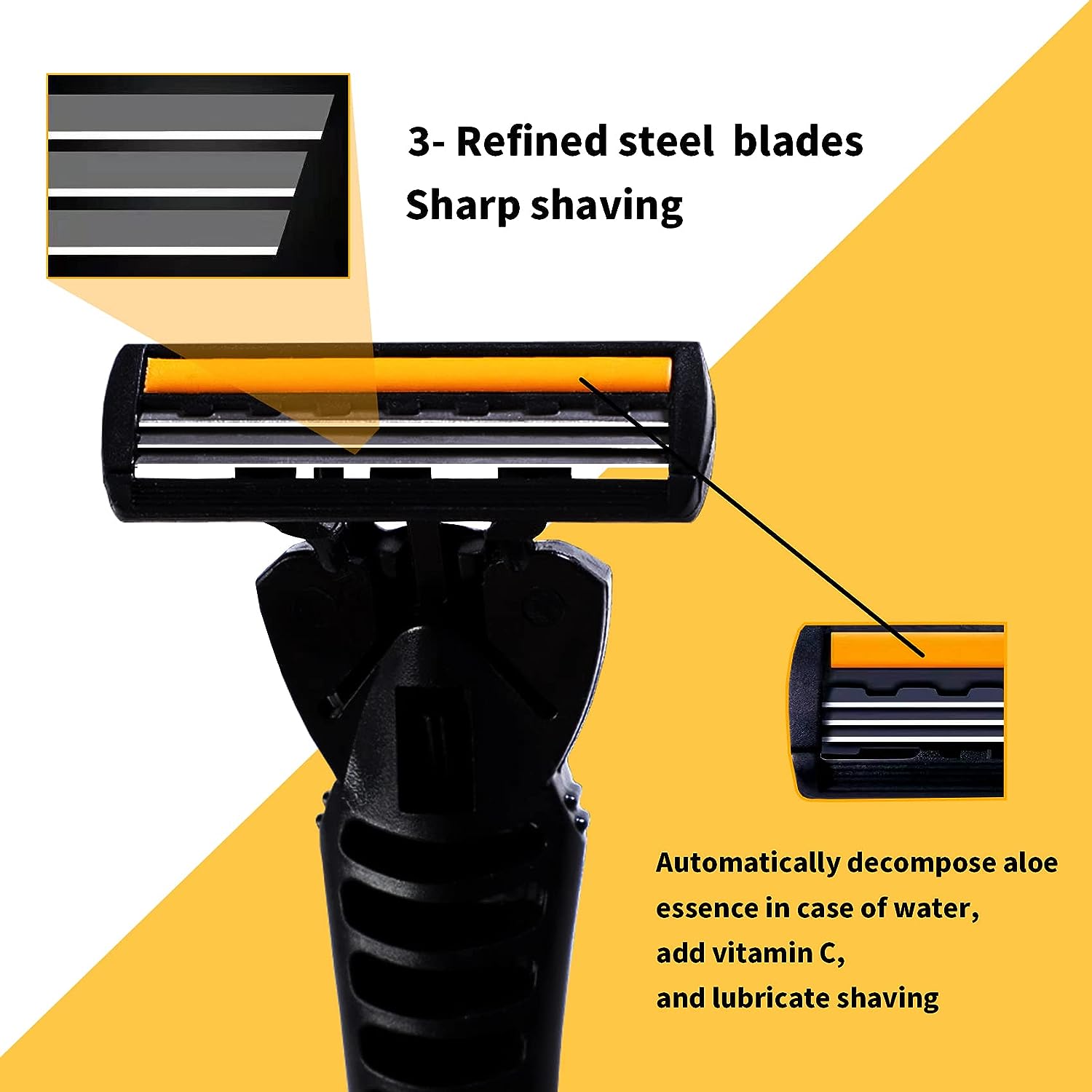 プロ仕様の手動式フェイスケアシェーバー。3層刃で安全な剃り心 - Safety Razor Handle のレビューと価格