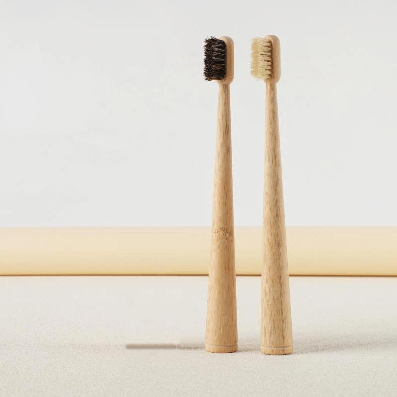 1本入り／4本入り 馬毛と竹を使用した歯ブラシ。高級感のある - Bamboo Toothbrush のレビューと価格