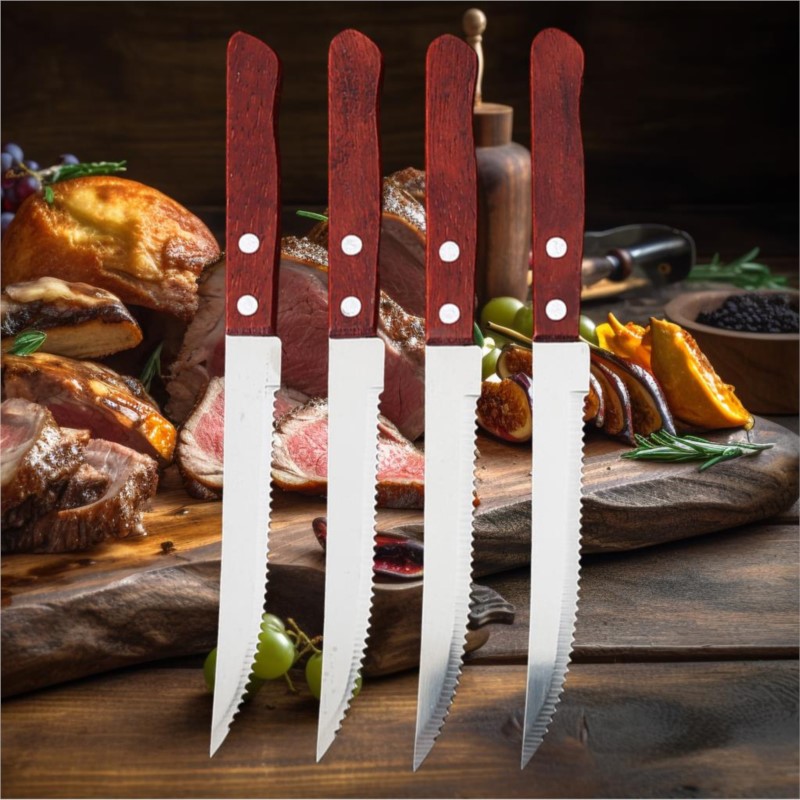 1-20 個ステンレス鋼ステーキナイフ木製ハンドルディナーシ - Bamboo Cutlery のレビューと価格