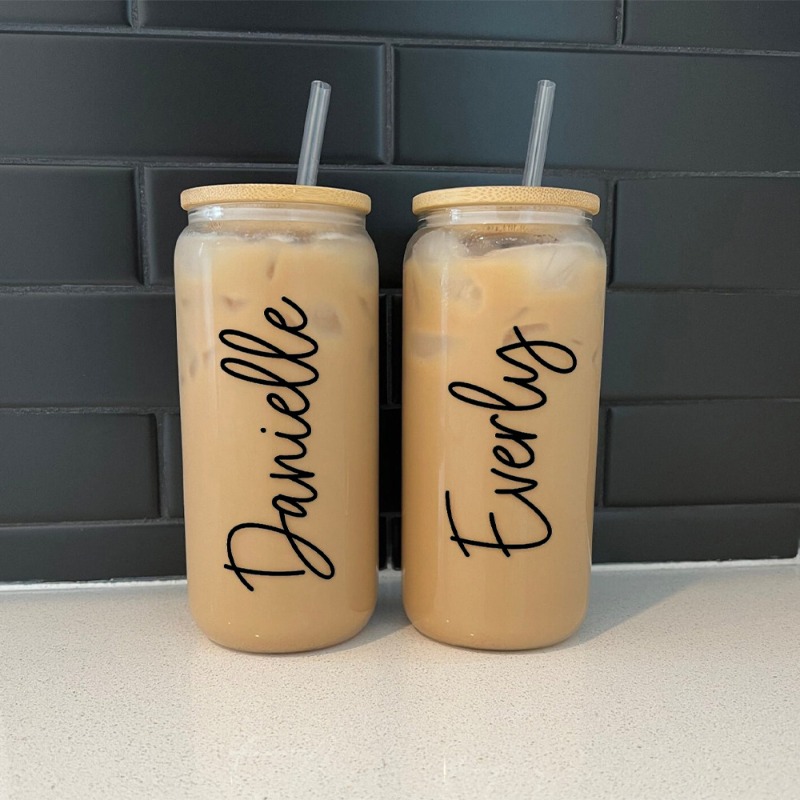 お名前を刻印した、蓋とストロー付きのオリジナルデザインのグラ - Reusable Straw のレビューと価格
