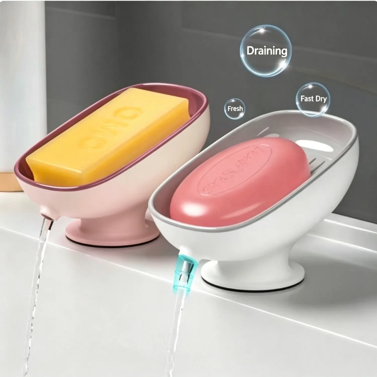 1個入り、葉っぱ型の石鹸置き、吸盤付きトレイ、シャワー用スポ - Eco Sponge のレビューと価格