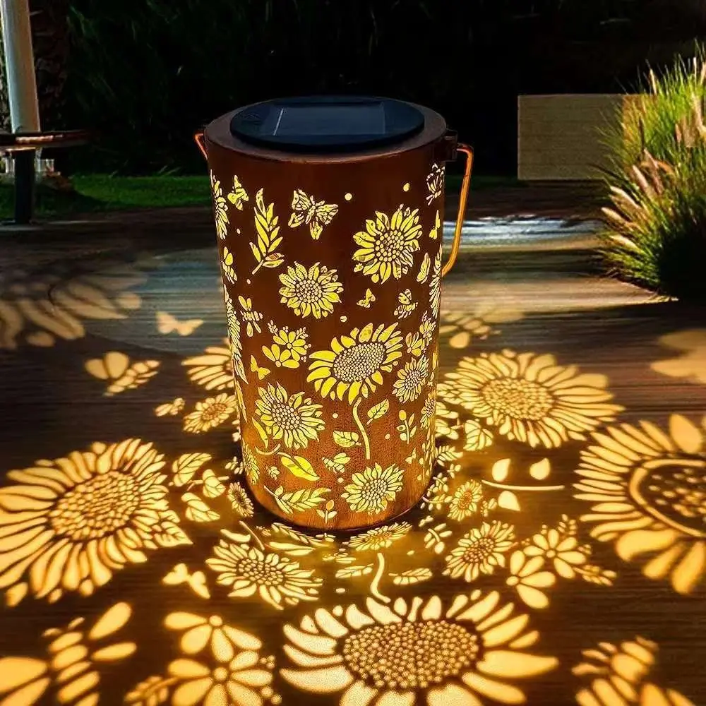 ひまわりライト＆シャドウライト 防水屋外ライト 夜間通路・芝 - Solar Garden Light のレビューと価格