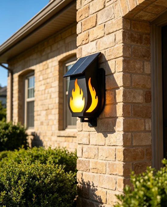 屋外用ソーラーウォールライト、炎を模した雰囲気のある照明、ク - Solar Garden Light のレビューと価格