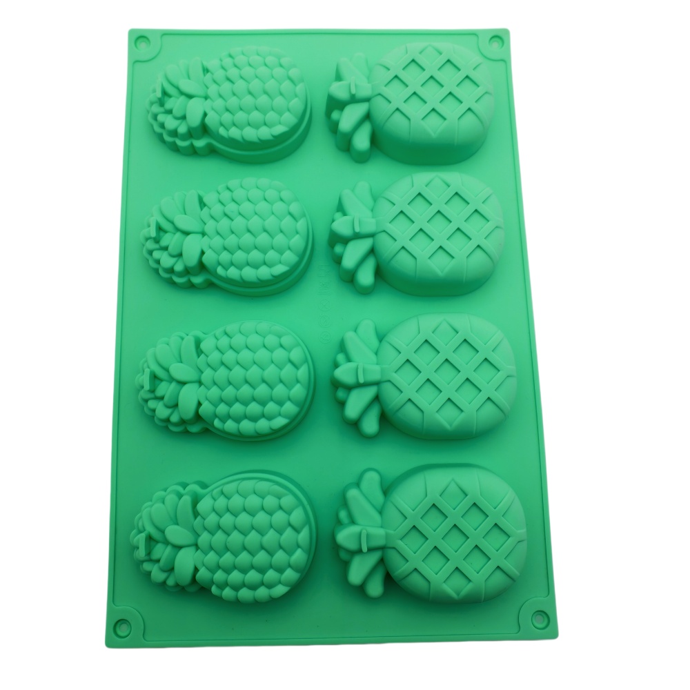 パイナップル型シリコンケーキ型 8穴 食品グレードシリコン  - Eco Soap のレビューと価格