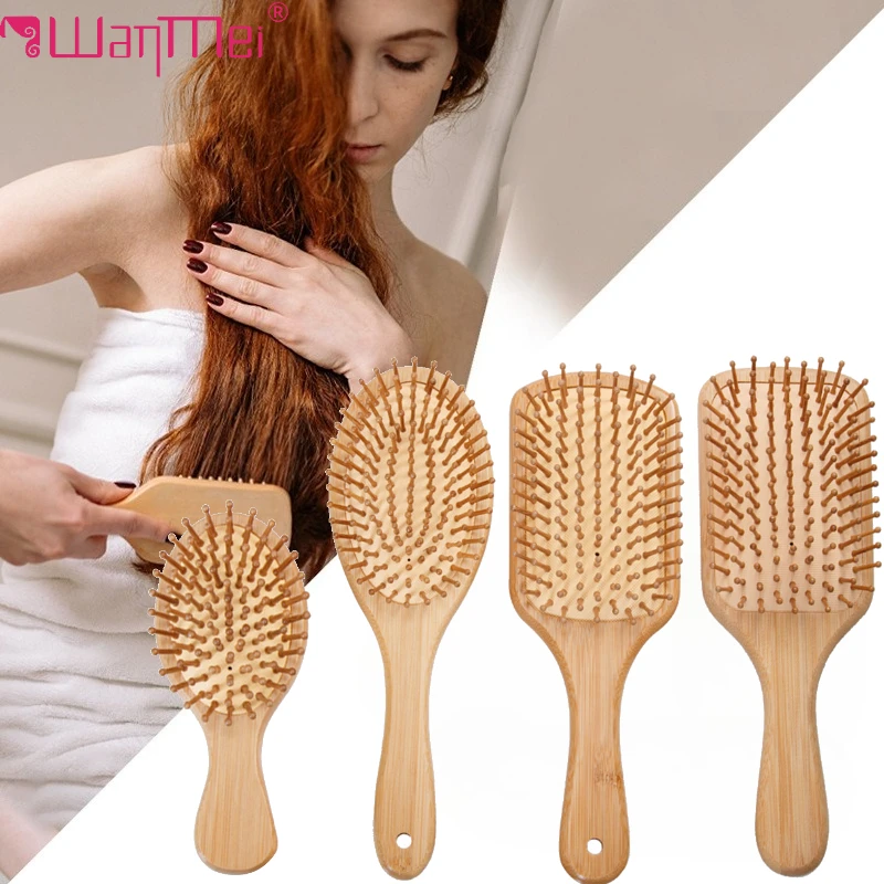 竹製ヘアブラシ 女性用スタイリングヘアコーム ワイド歯竹製コ - Bamboo Toothbrush のレビューと価格