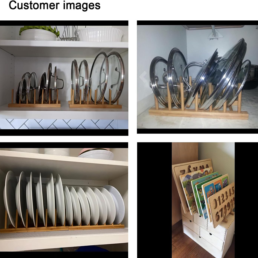 竹製の食器乾燥ラック、皿立て、収納ラック、本棚としても使える - Bamboo Cutlery のレビューと価格
