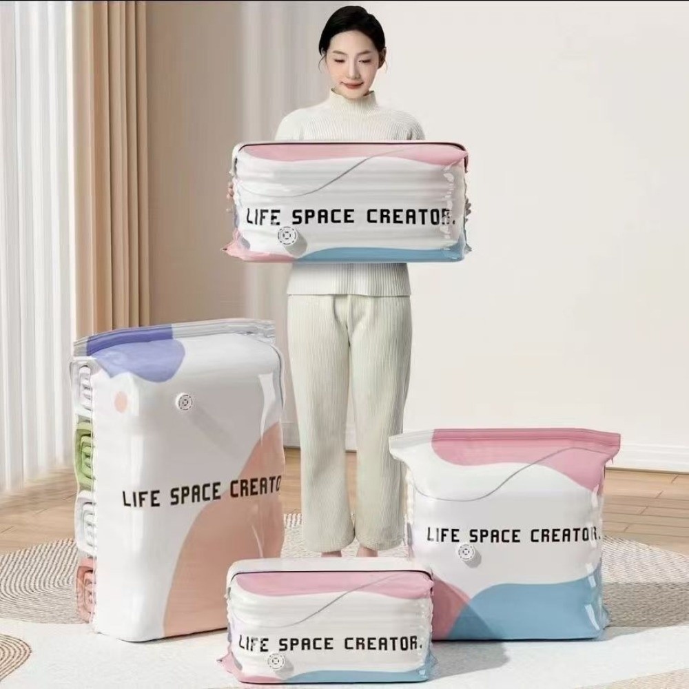プレス＆シール真空保存袋 省スペース圧縮設計 ポンプ不要真空 - Reusable Bag のレビューと価格